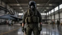 Como é o traje de um piloto de caça?