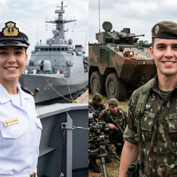 Oficial Temporário da Marinha (RM2) ou do Exército…
